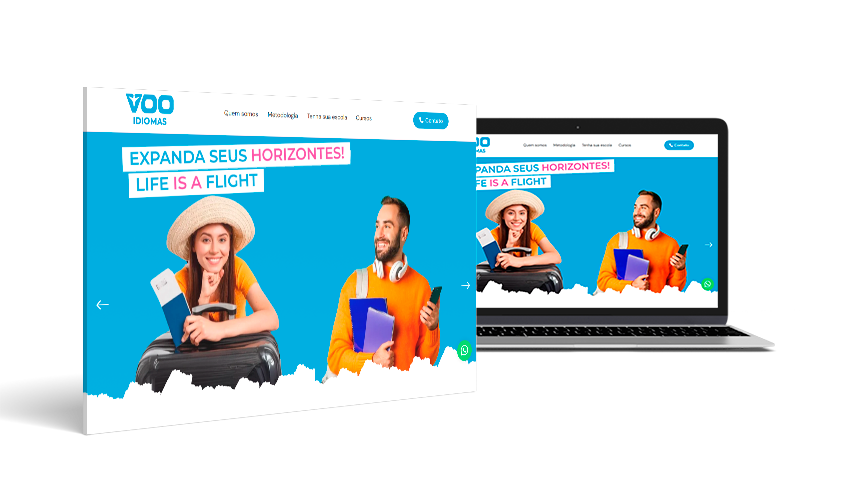 Mockup Voo Idiomas
